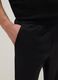 Black regular fit trousers with elasticated waist_3