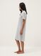 Grey organic cotton blend nightdress with buttons and embroidery_2