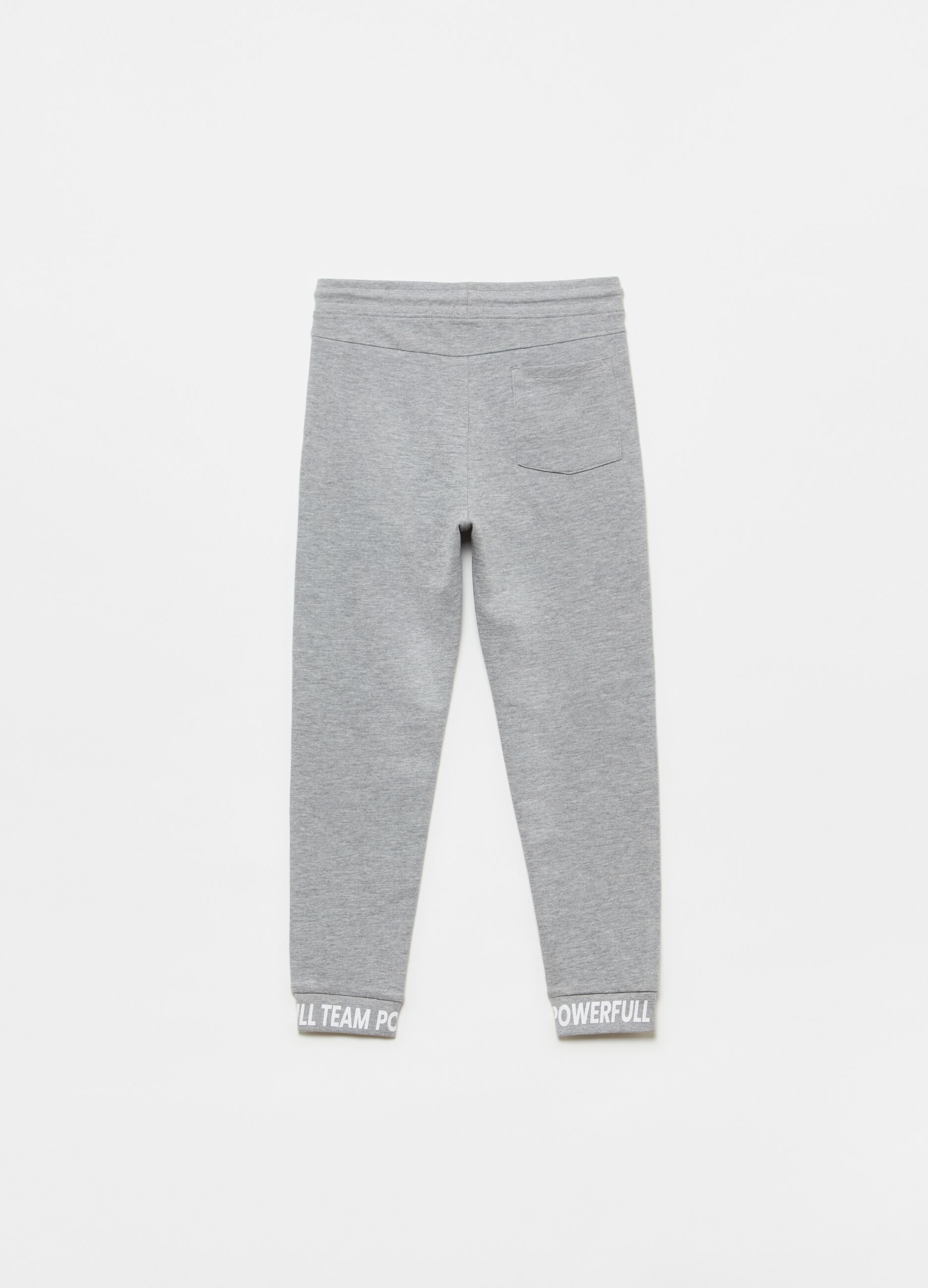Joggers con tasche stampa lettering