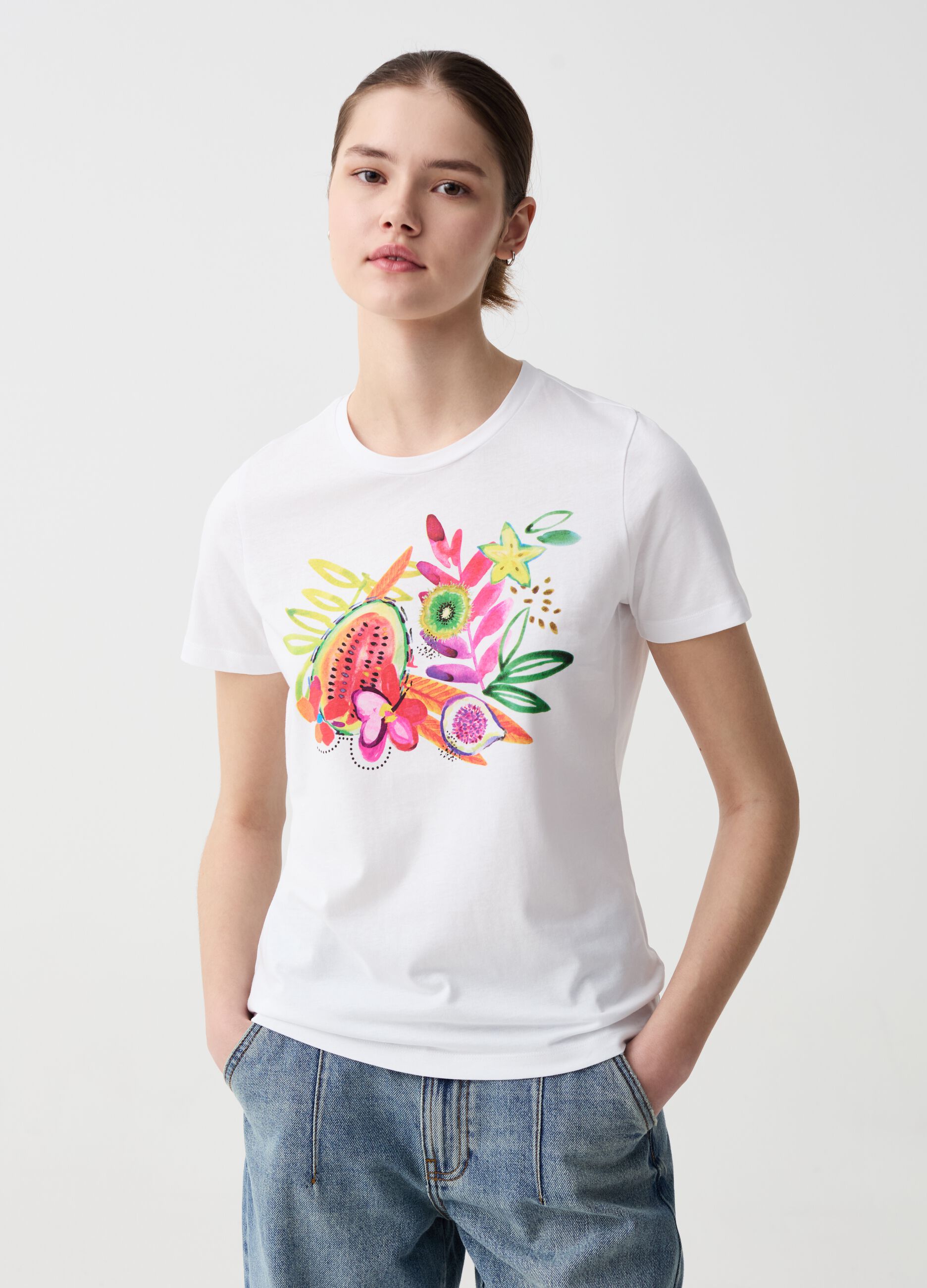T-shirt with graphic illustration by Magda Azab