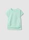 Girls' green slim fit stretch cotton T-shirt_0