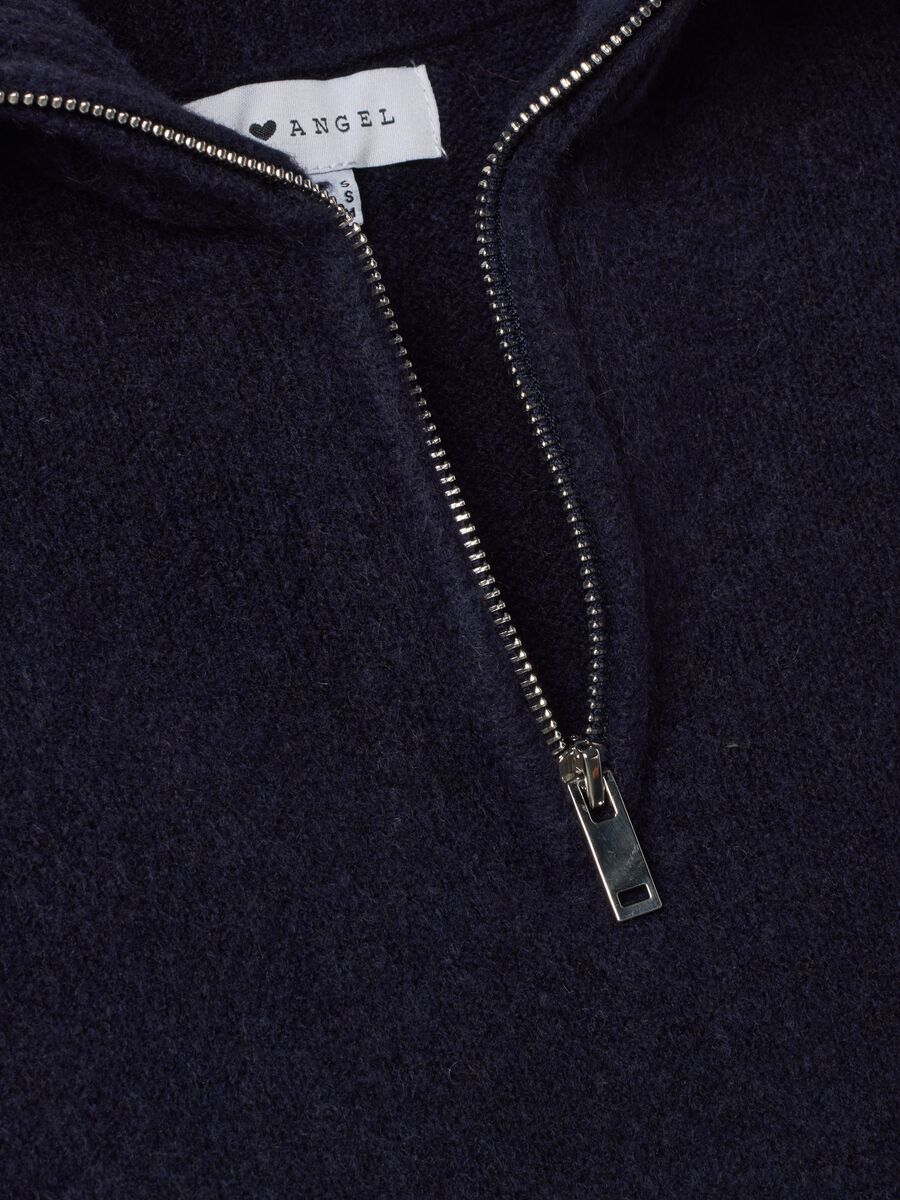 Blue stretch wool half-zip jumper_5