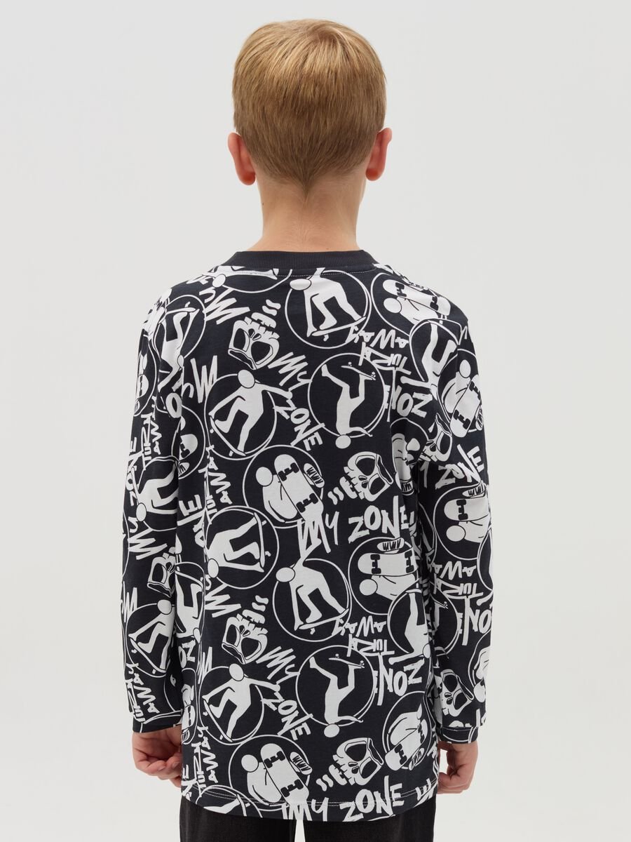 T-shirt with long sleeves and all-over print_1