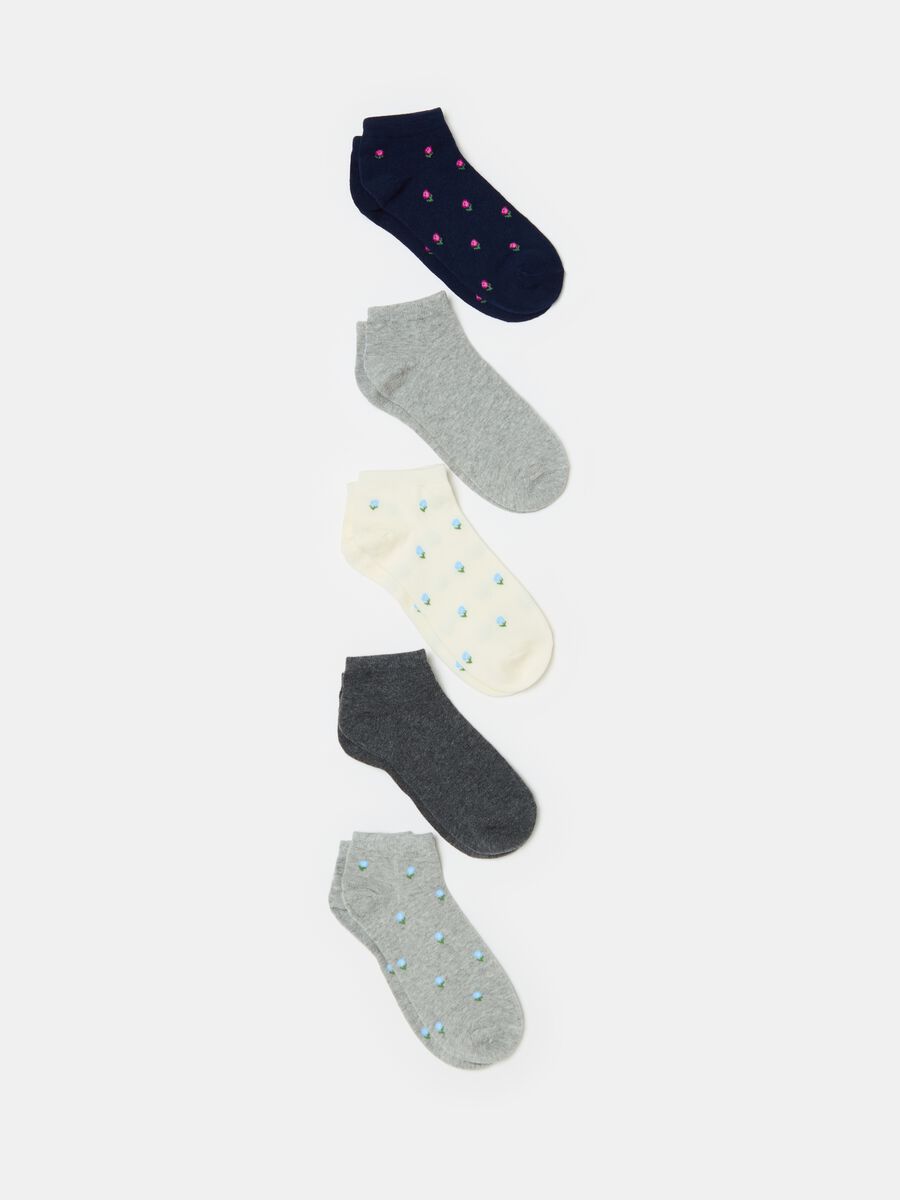 Five-pair pack shoe liners in organic cotton_0