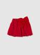 Regular fit red balloon skirt for girls with bow_0
