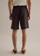 Braune Bermuda Shorts aus reinem Leinen mit regul&auml;rer Passform_3