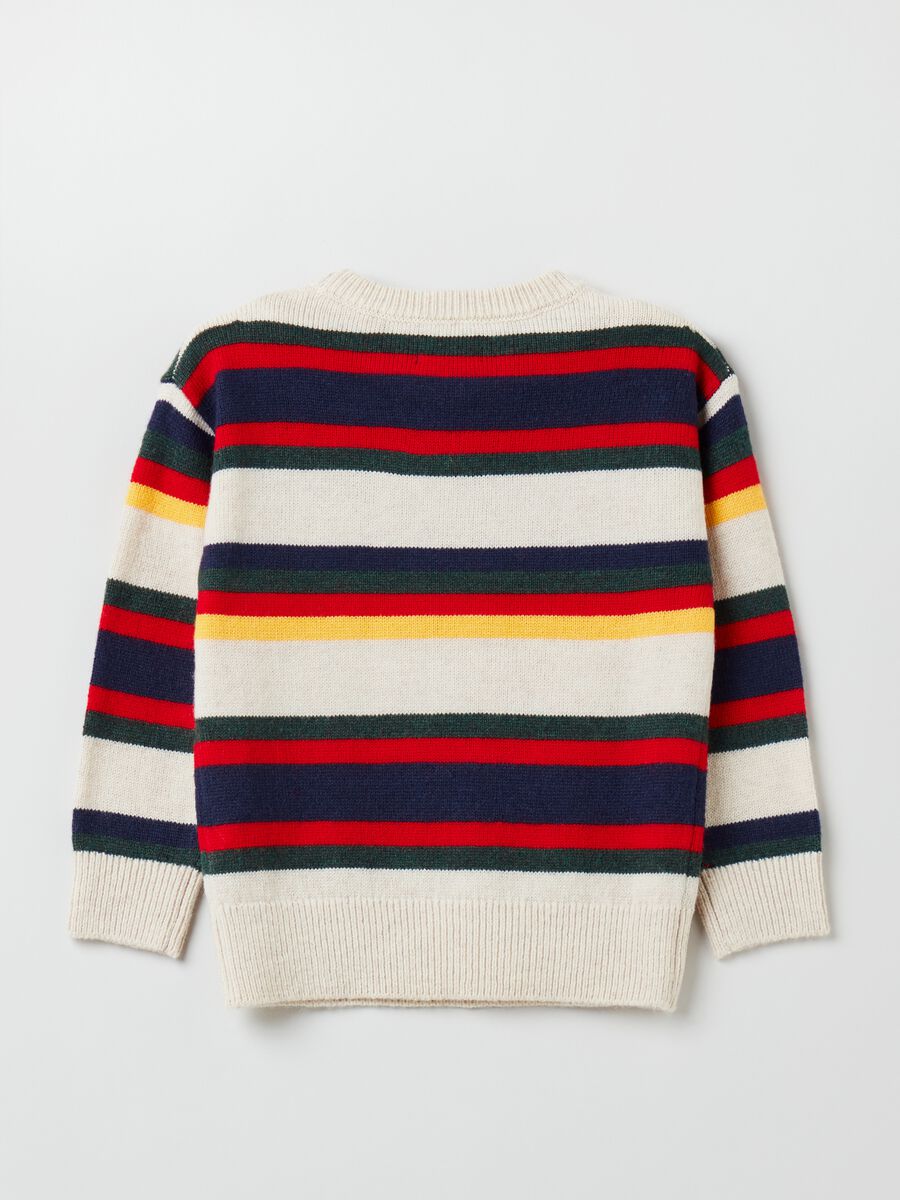 Pullover with multicolour striped pattern_3