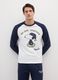 Blue Snoopy Print Fleece Pyjamas_1