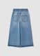 Light Blue Wide-Leg 100% Cotton Jeans with Elasticated Waistband for Girls_1