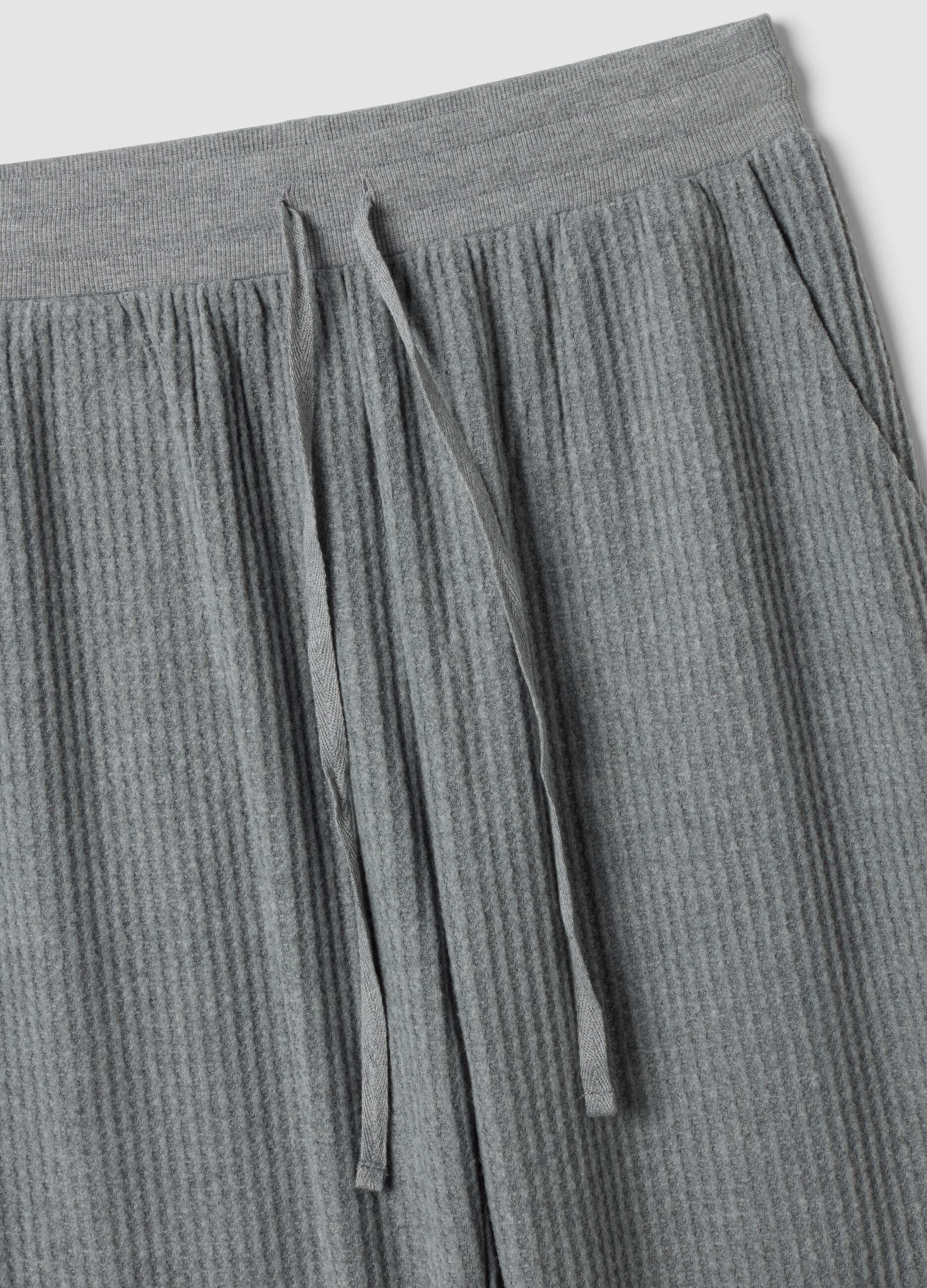 Pigiama grigio in jersey di viscosa elasticizzata regular fit