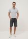 Grey slim fit short sleeve pure cotton polo_0