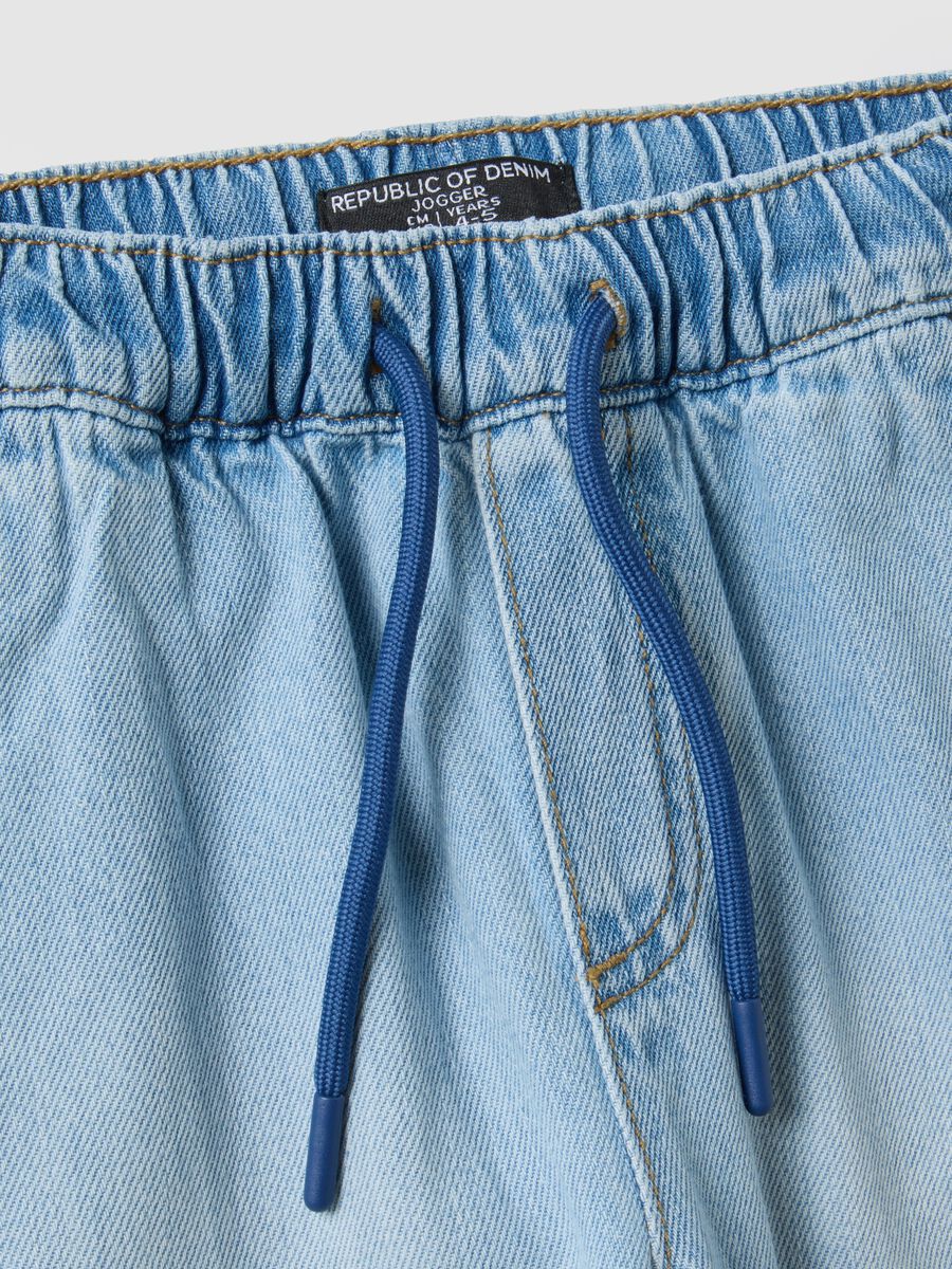 Kids' regular fit blue cotton jog denim_2
