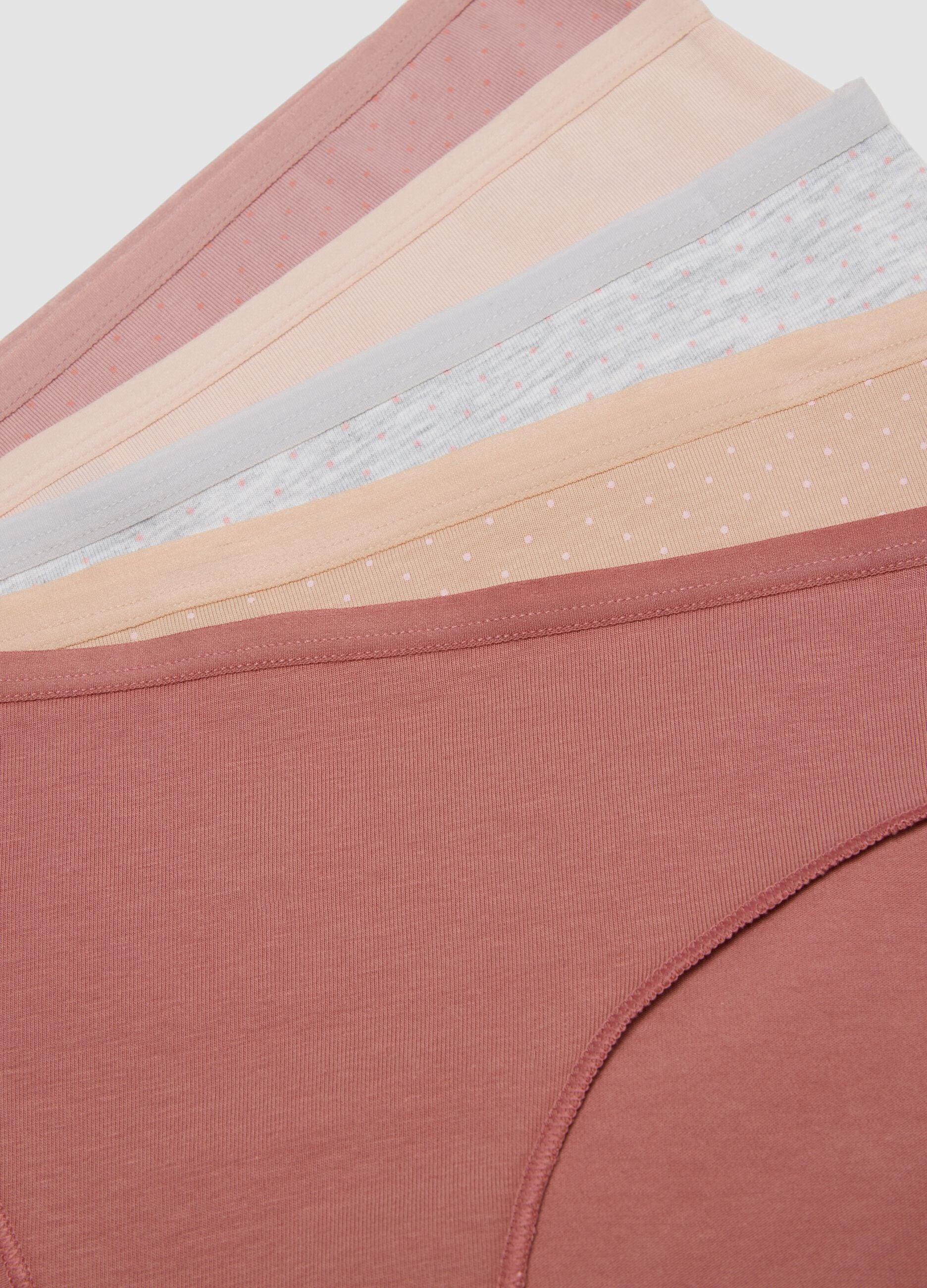5-pack of multicolour briefs in organic cotton and stretch viscose