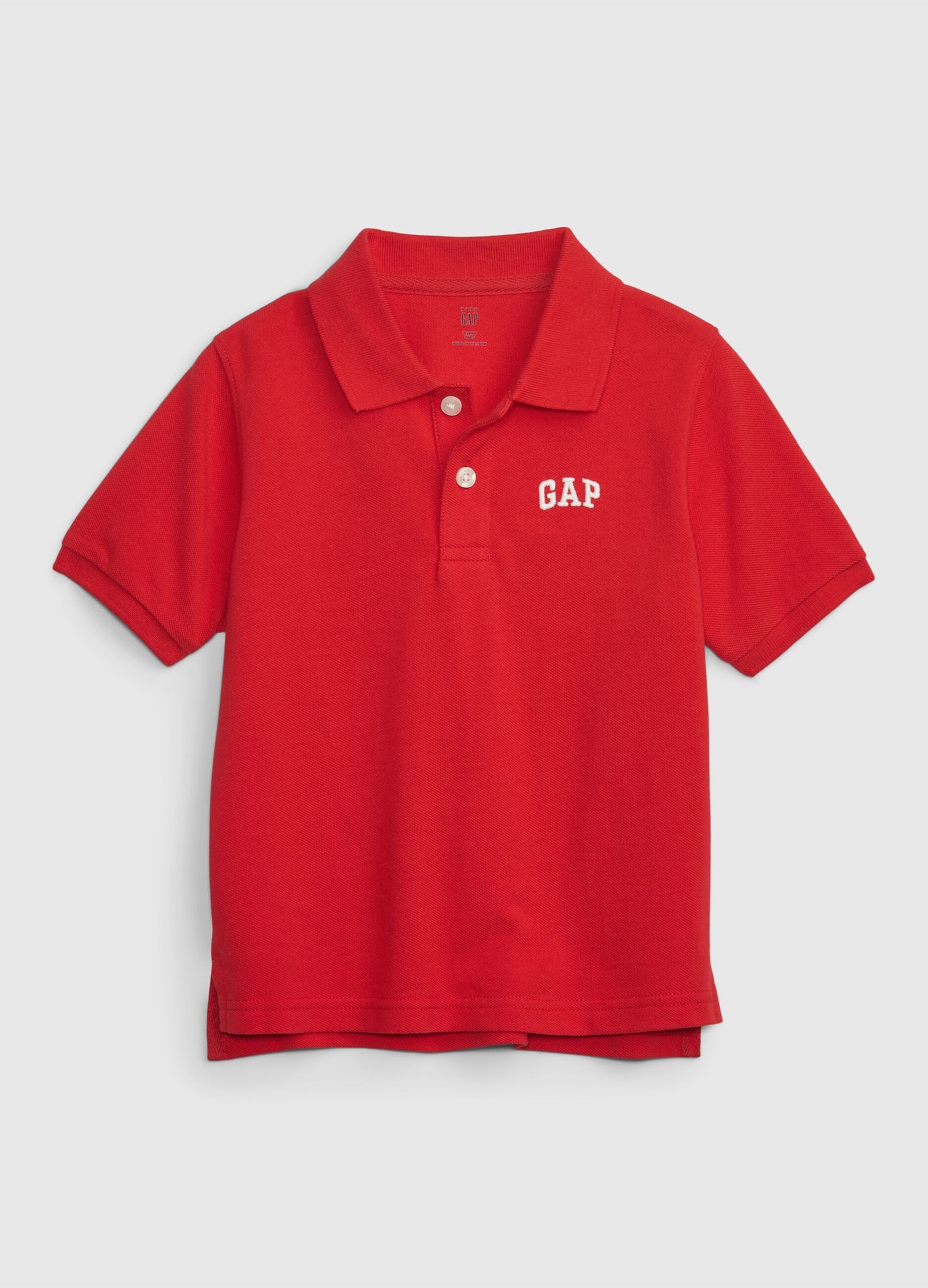 Regular fit pure cotton polo with logo