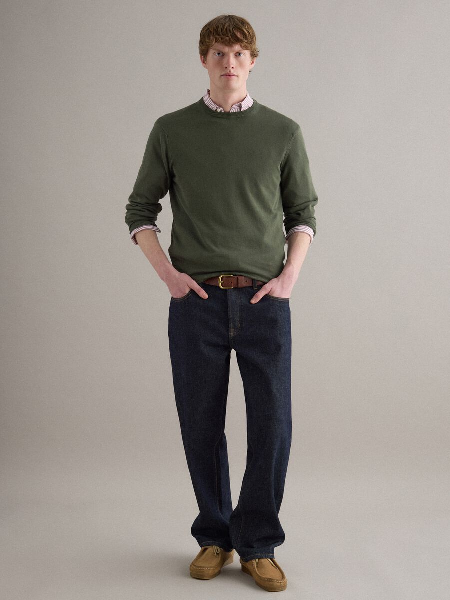 Green Pure Cotton Pullover_1