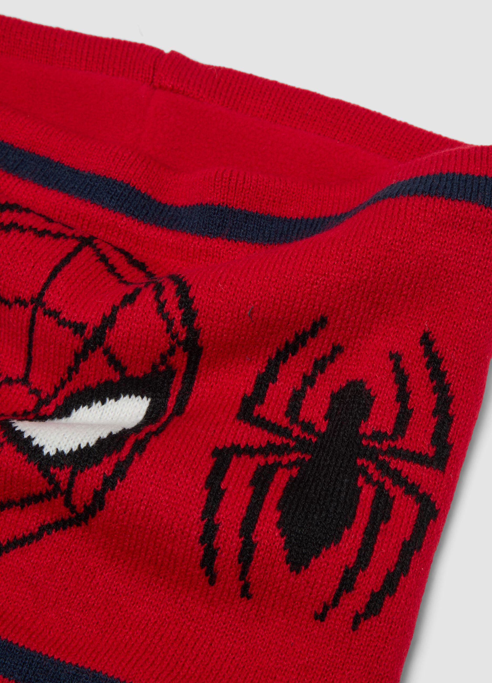 Red MARVEL Spider-Man print scarf