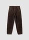 Brown corduroy comfort-fit trousers_0