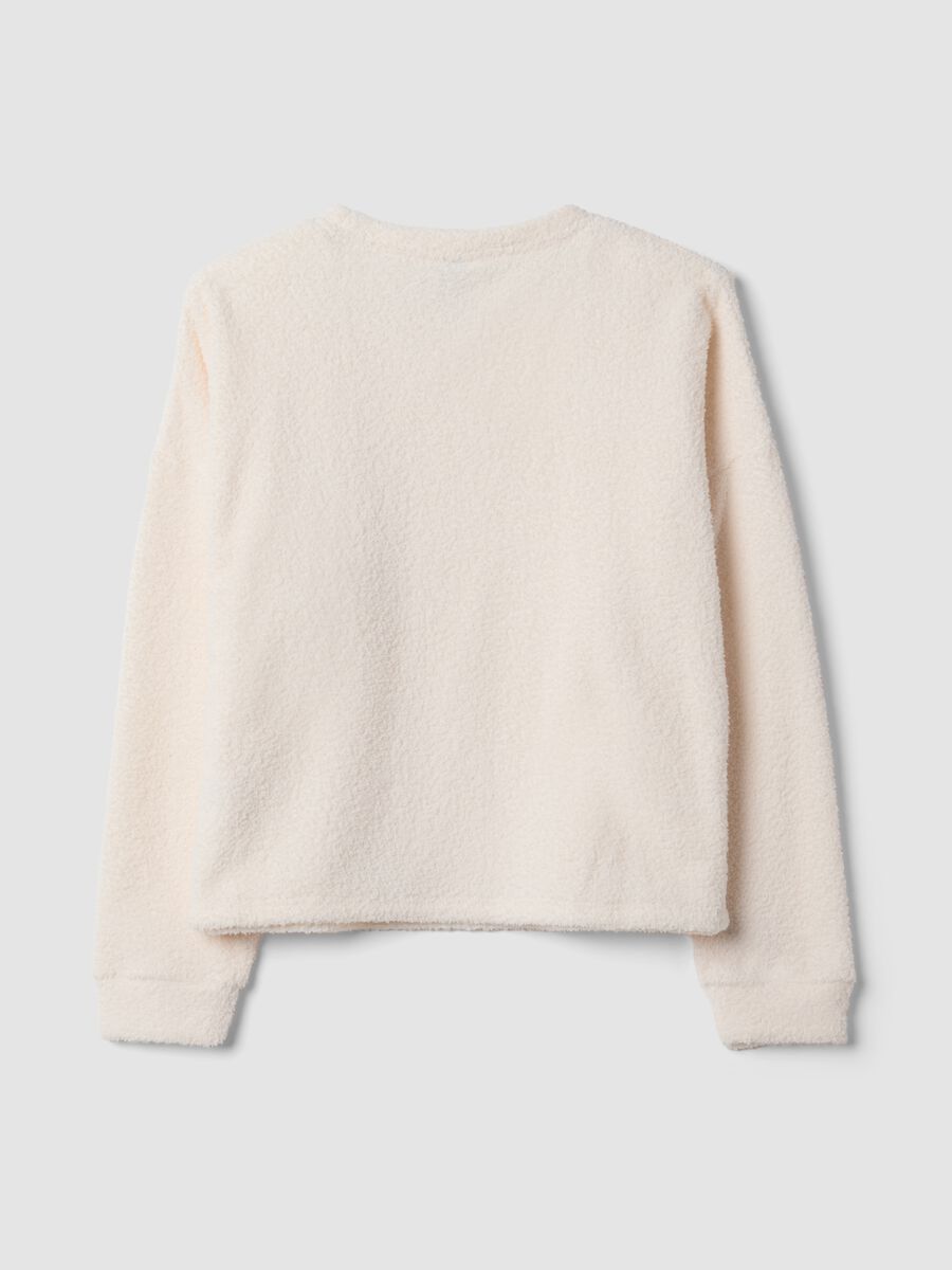 White stretch crew-neck pyjamas_6