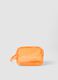 Orange toiletry bag with zip closure_0