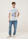 Wei&szlig;es T-Shirt aus 100% Baumwolle mit Grafikprint, Regular Fit_1