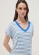 Blue striped stretch viscose T-shirt_2
