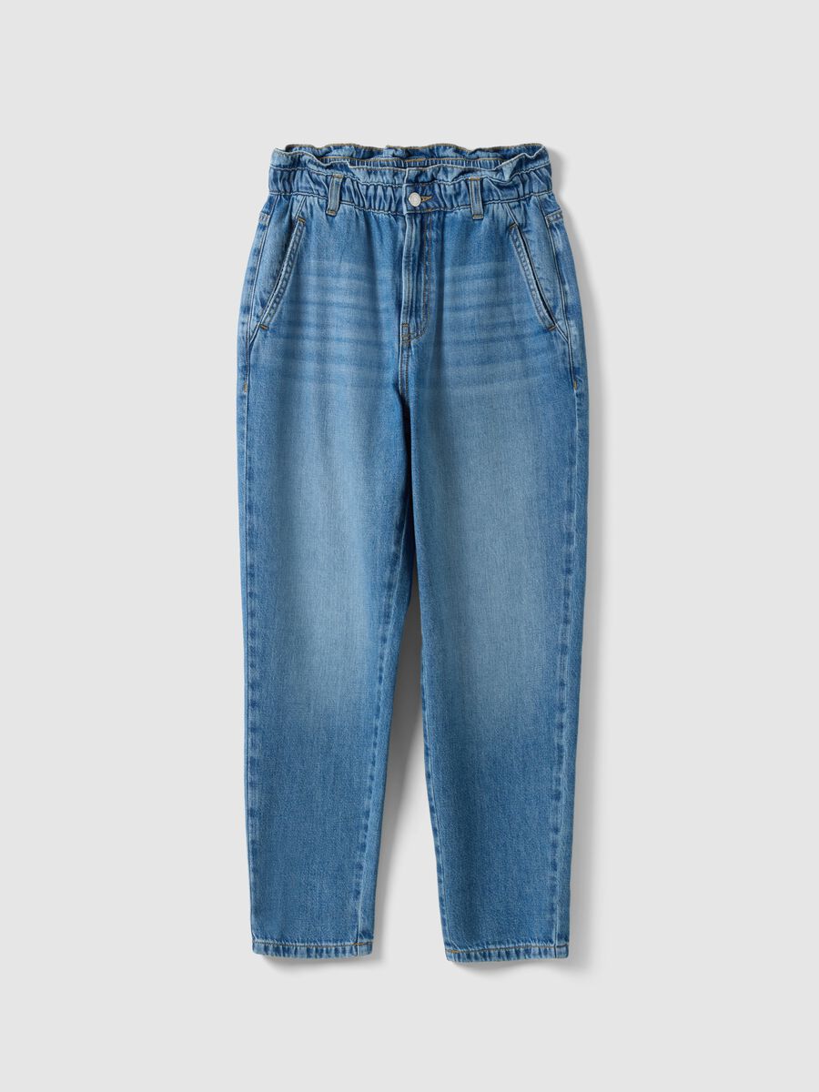 Blue Pure Cotton Baggy Trousers_4