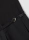 Black stretch viscose dress with structured high neckline_5