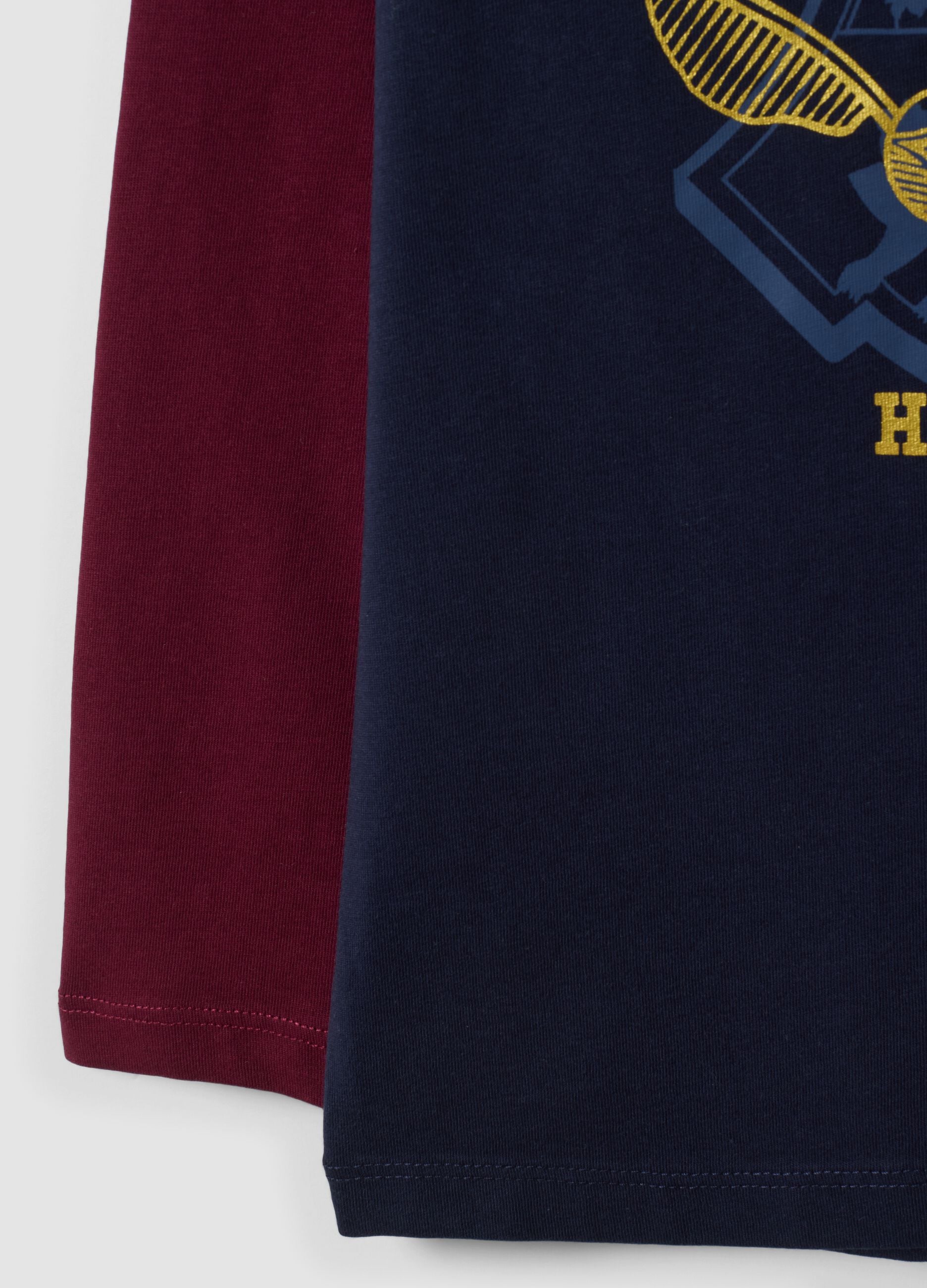 Blue pure cotton crew-neck T-shirt with Harry Potter print