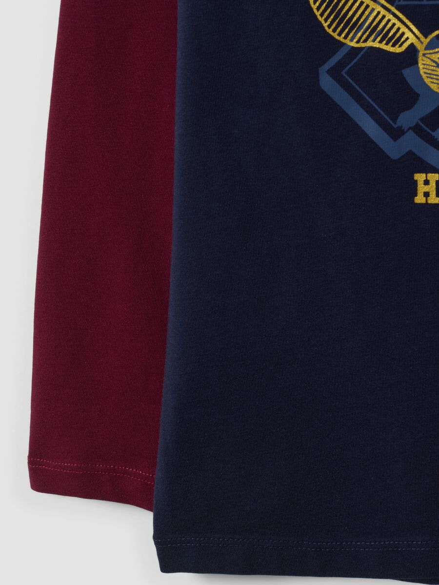 Blue pure cotton crew-neck T-shirt with Harry Potter print_3