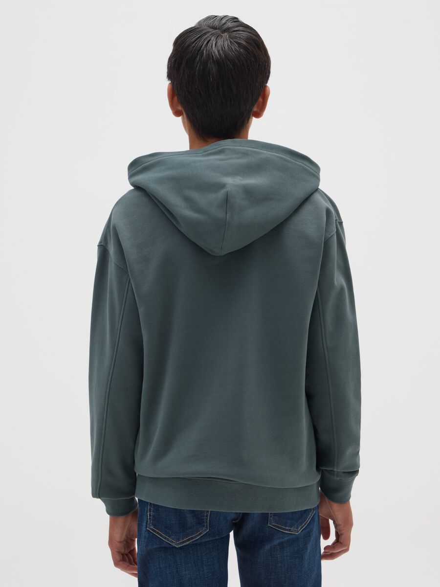 Boy's green pure cotton sweatshirt regular fit_1