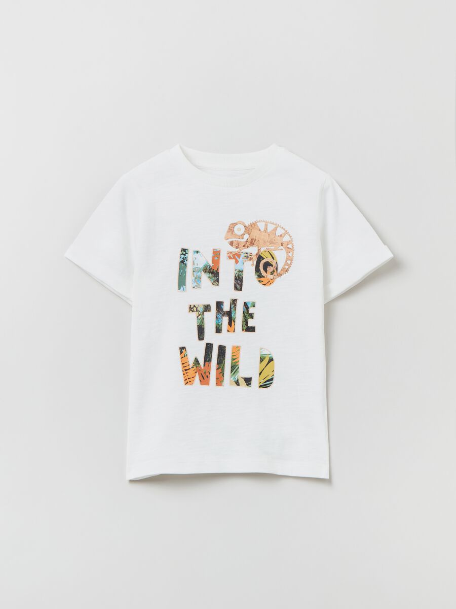 T-shirt con stampa camaleonte Grand&Hills_0