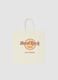 White pure cotton shopper bag with Hard Rock Cafe logo_0