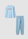 Light blue organic cotton crew-neck pyjamas for boys_0