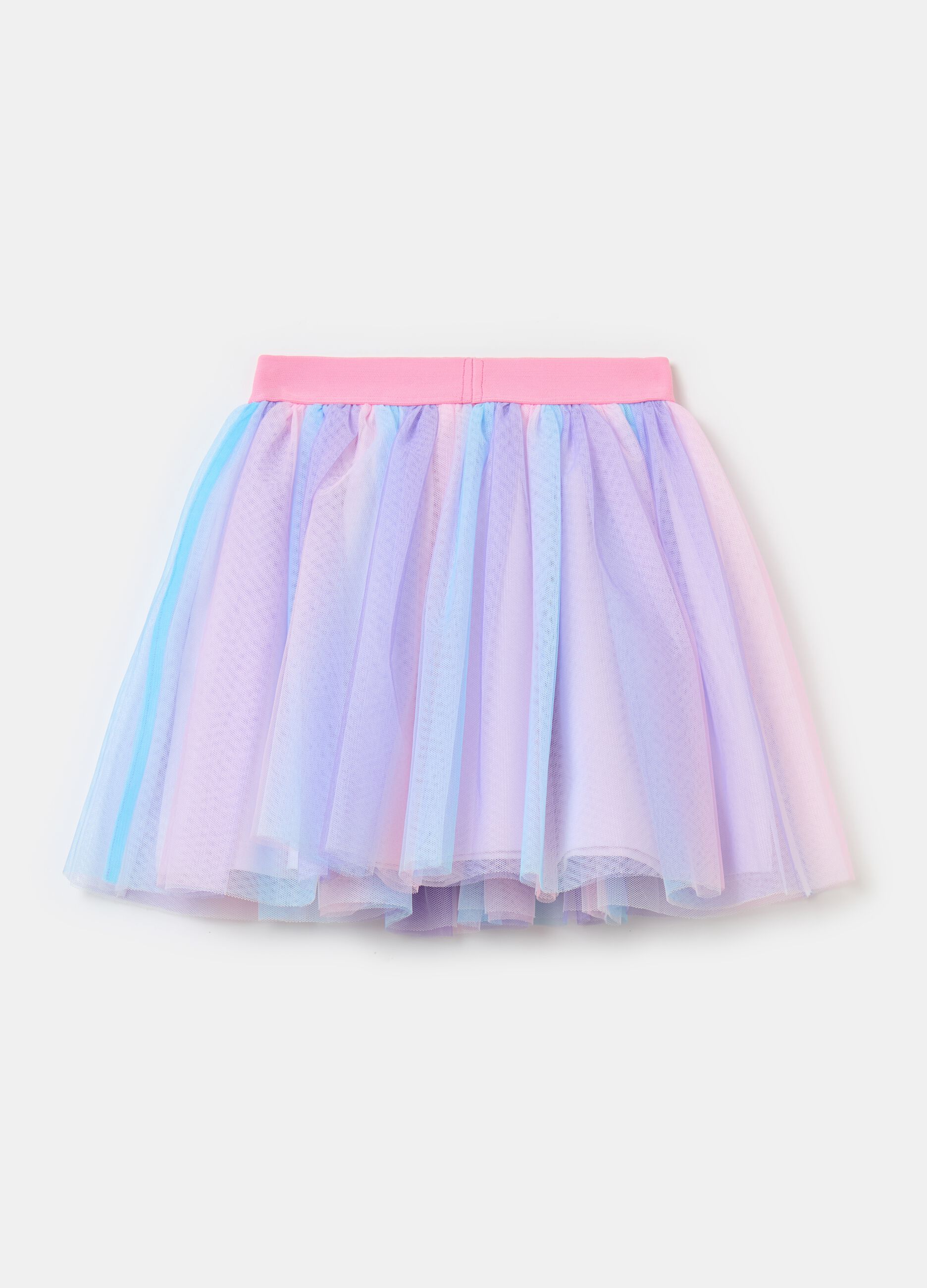 Tulle skirt with dip-dye pattern