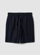 Cal&ccedil;&otilde;es jogger azuis em mistura de algod&atilde;o com cord&atilde;o, relaxed fit_4