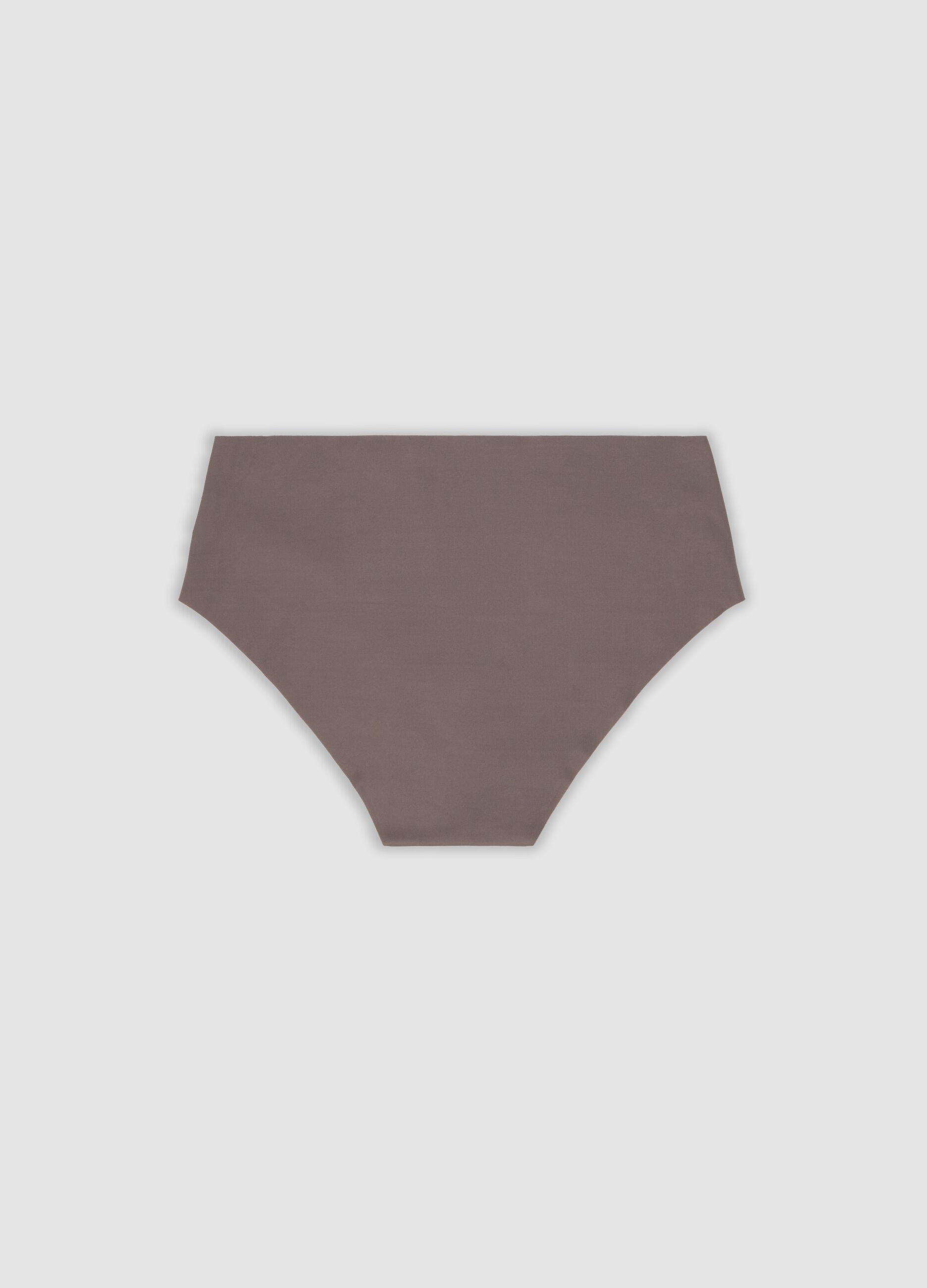 Grey hipster briefs in stretch microfibre with regular waist