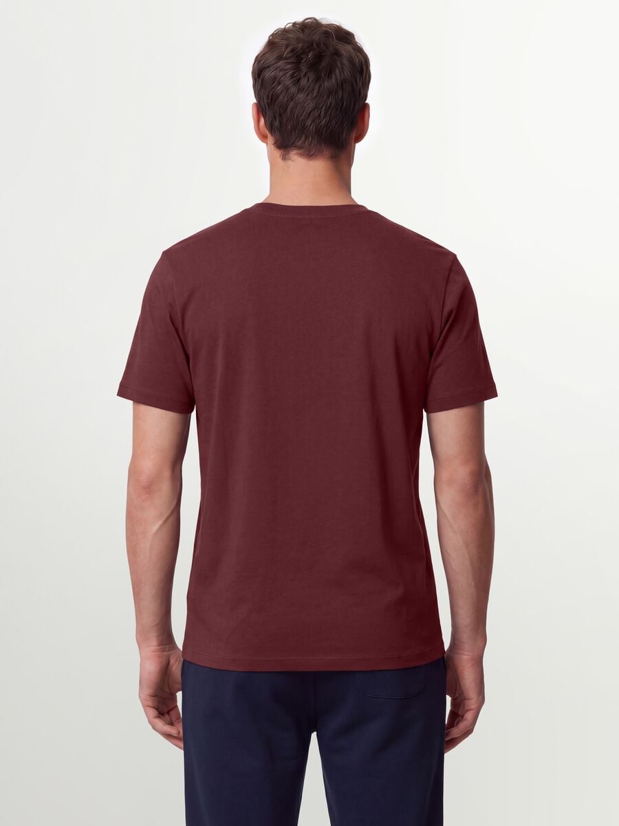 Red pure organic cotton jersey T-shirt, regular fit_3
