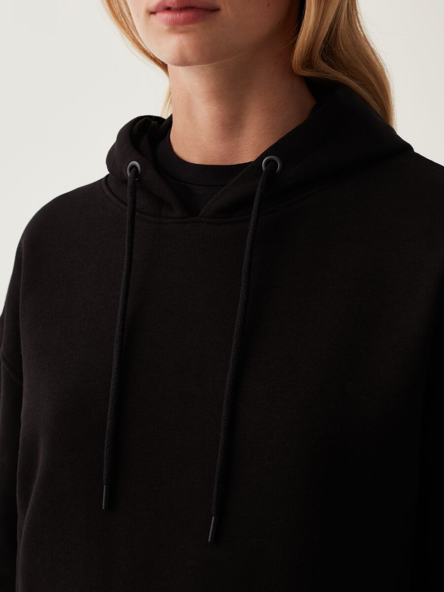 Sweatshirt in French terry with hood_3