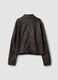 Brown jacket with zip fastening and slim-fit collar_6