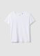 White short sleeve pure cotton regular fit T-shirt_4
