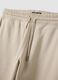 Beige Jogger aus Baumwollmix mit B&uuml;ndchenabschluss und Kordelzug_6