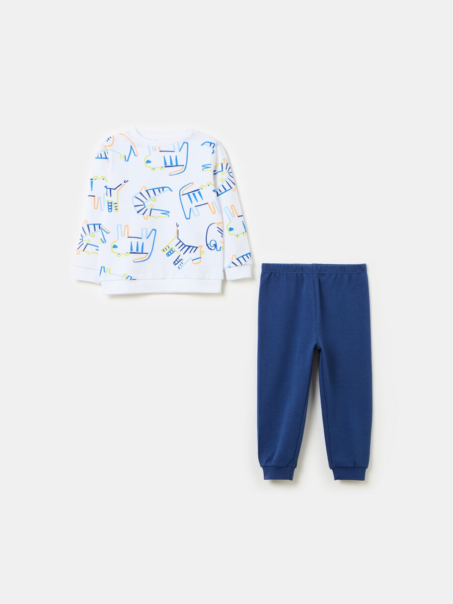 Organic cotton pyjamas with animals print_0