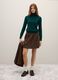 Regular fit high-neck green pure wool sweater_0