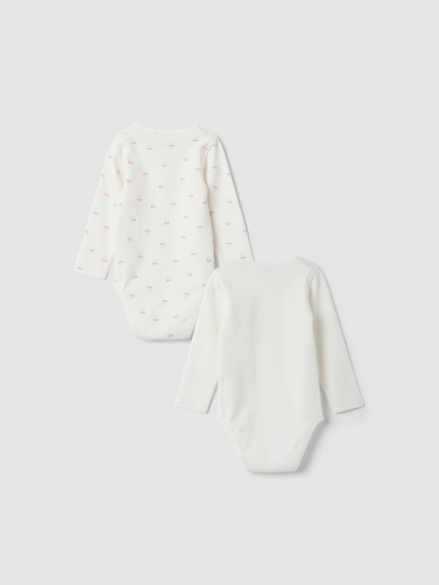2-pack white organic cotton crew-neck bodysuits for baby girl_1