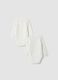 2-pack white organic cotton crew-neck bodysuits for baby girl_1