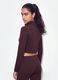 Violetter, taillierter Sweatshirt aus elastischem Modal mit Stehkragen_3