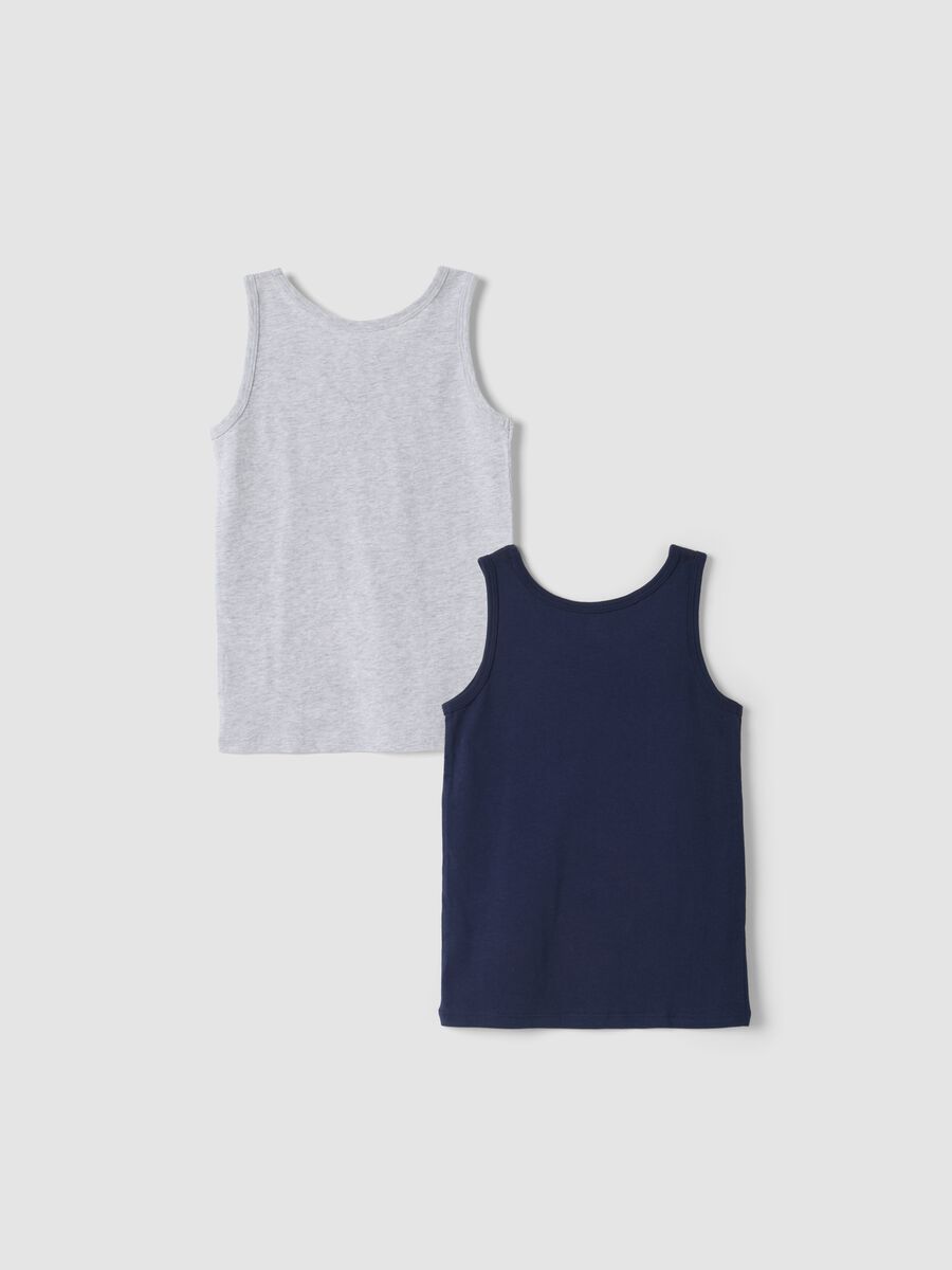 Bipack canotte blu e grigie in puro cotone organico girocollo_1