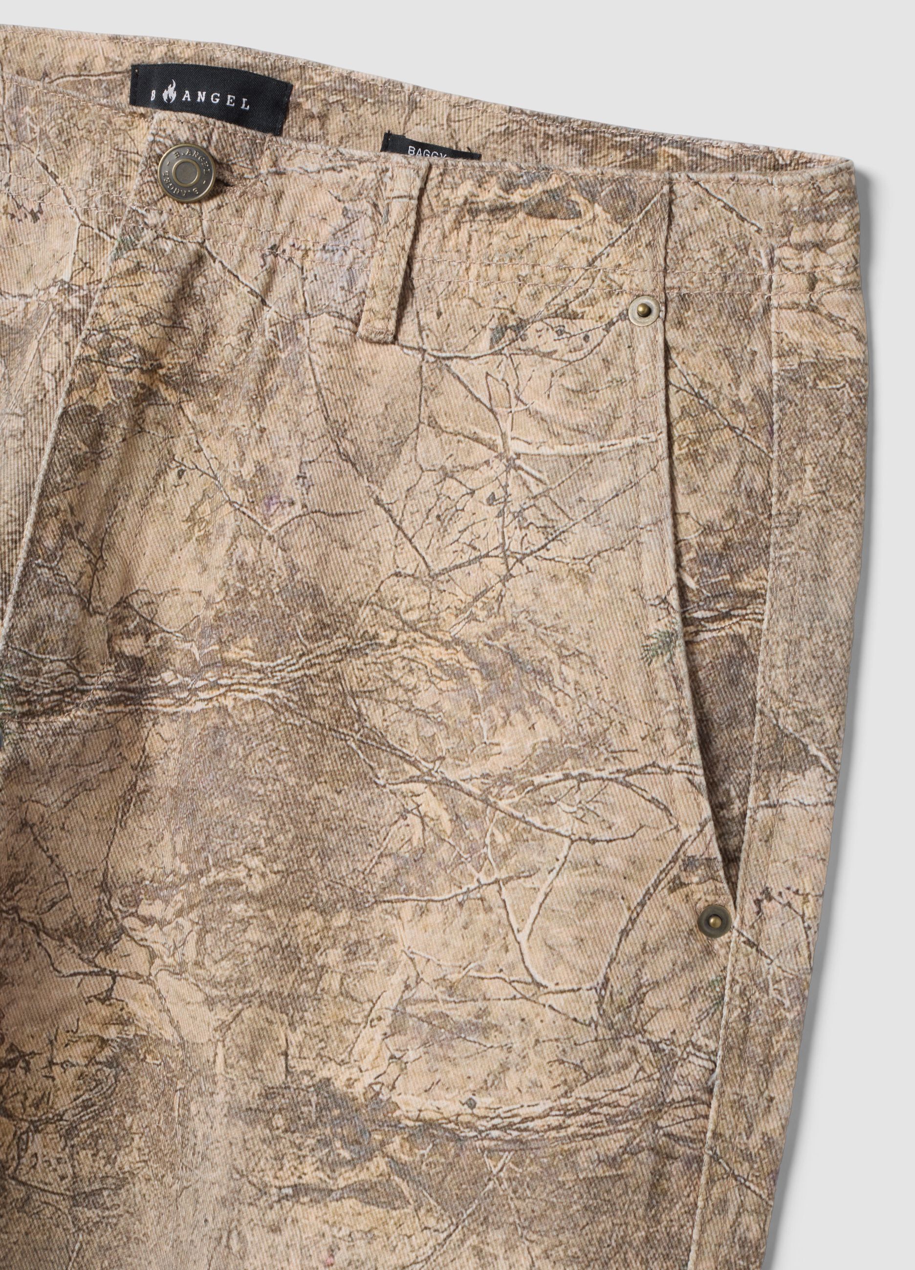 Jeans beige in puro cotone relaxed fit