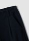 Navyblaue Rippstrickhose mit weitem Bein, Regular Fit_1