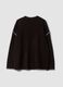 Brown stretch wool jumper with exposed seams, oversized fit_2